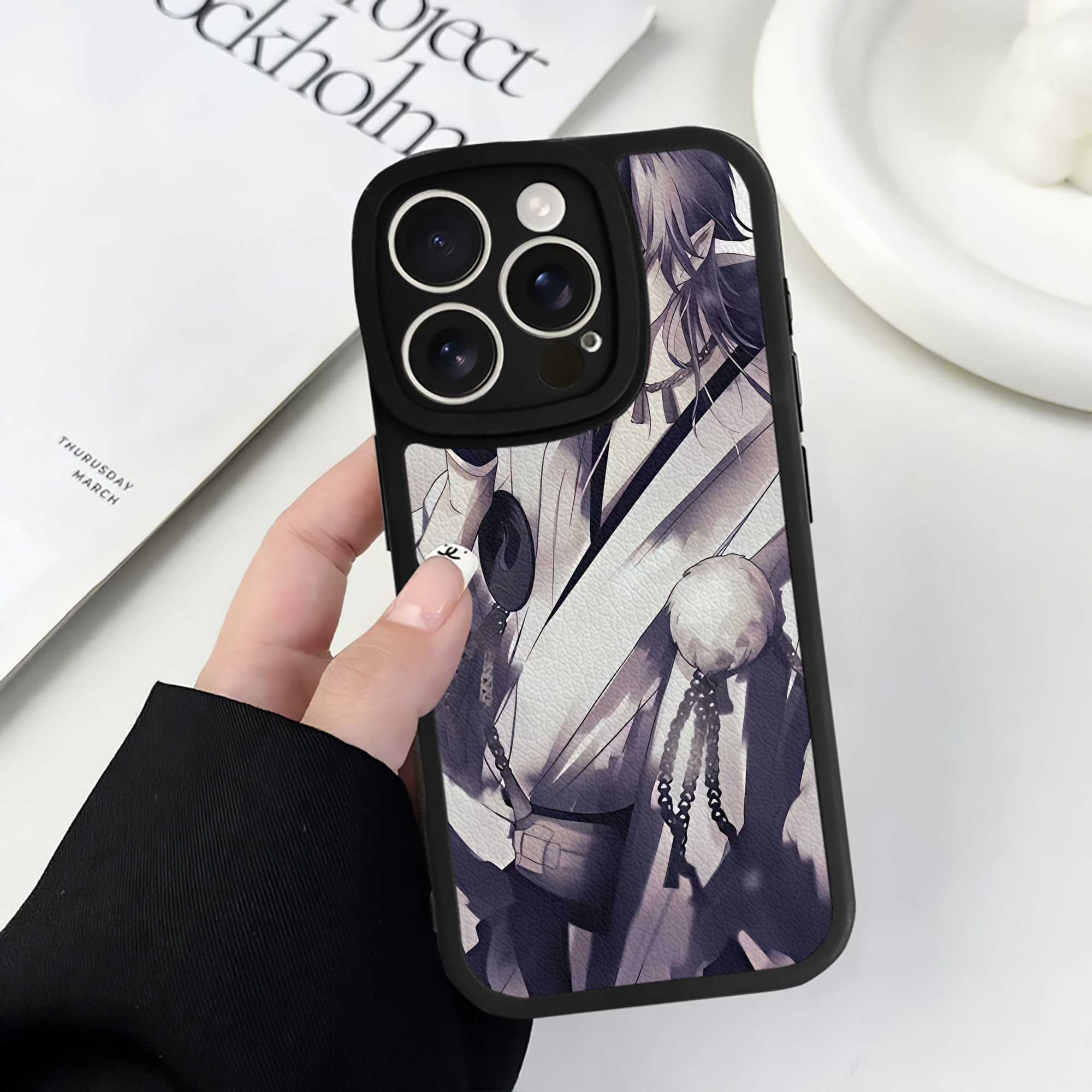 （画像用） 刀剣乱舞 Touken Ranbu 【iPhone 16シリーズ対応】シリコンスマホケース（レザー調） 材質：シリコン